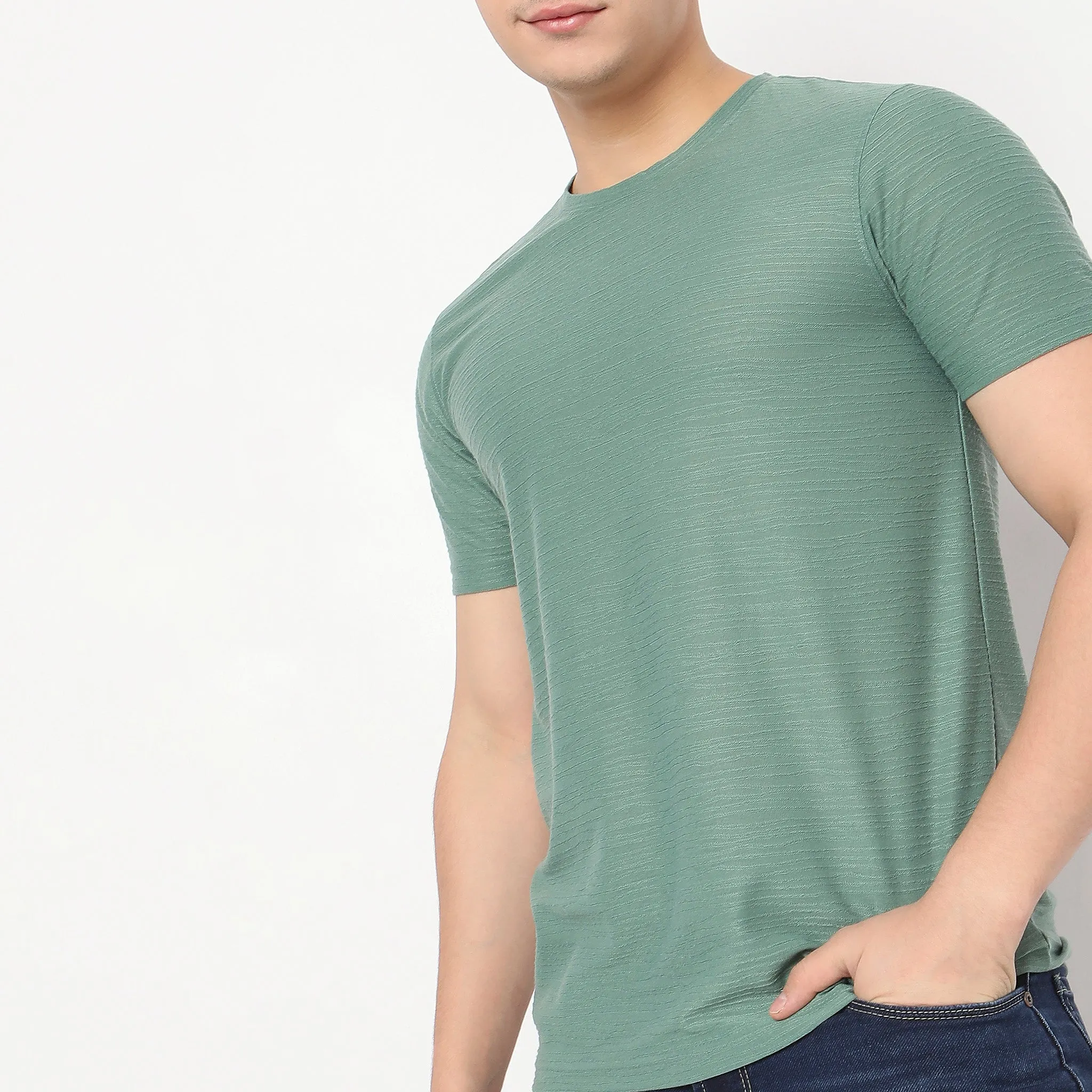Regular Fit Textured T-Shirt
