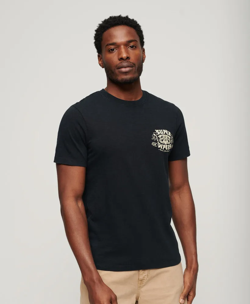 Retro Rocker Graphic T Shirt - Black