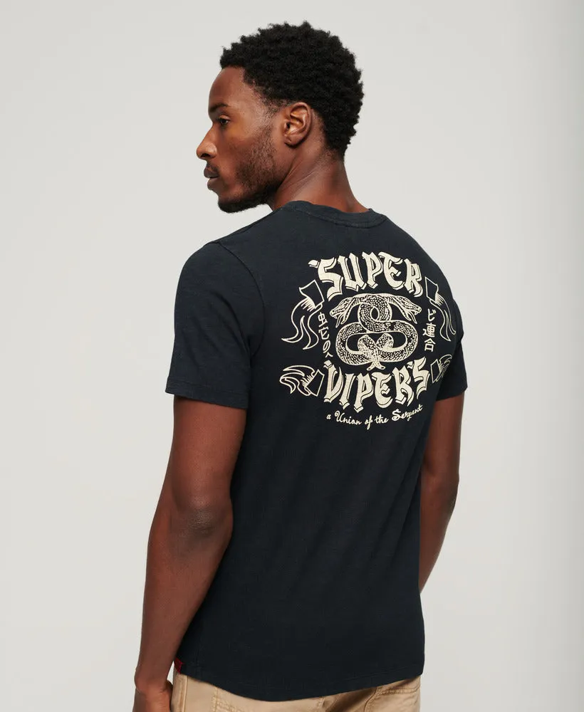 Retro Rocker Graphic T Shirt - Black