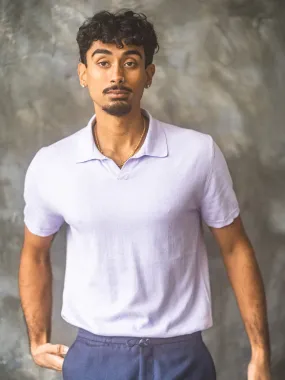 Riva Cotton Polo Shirt - Lilac
