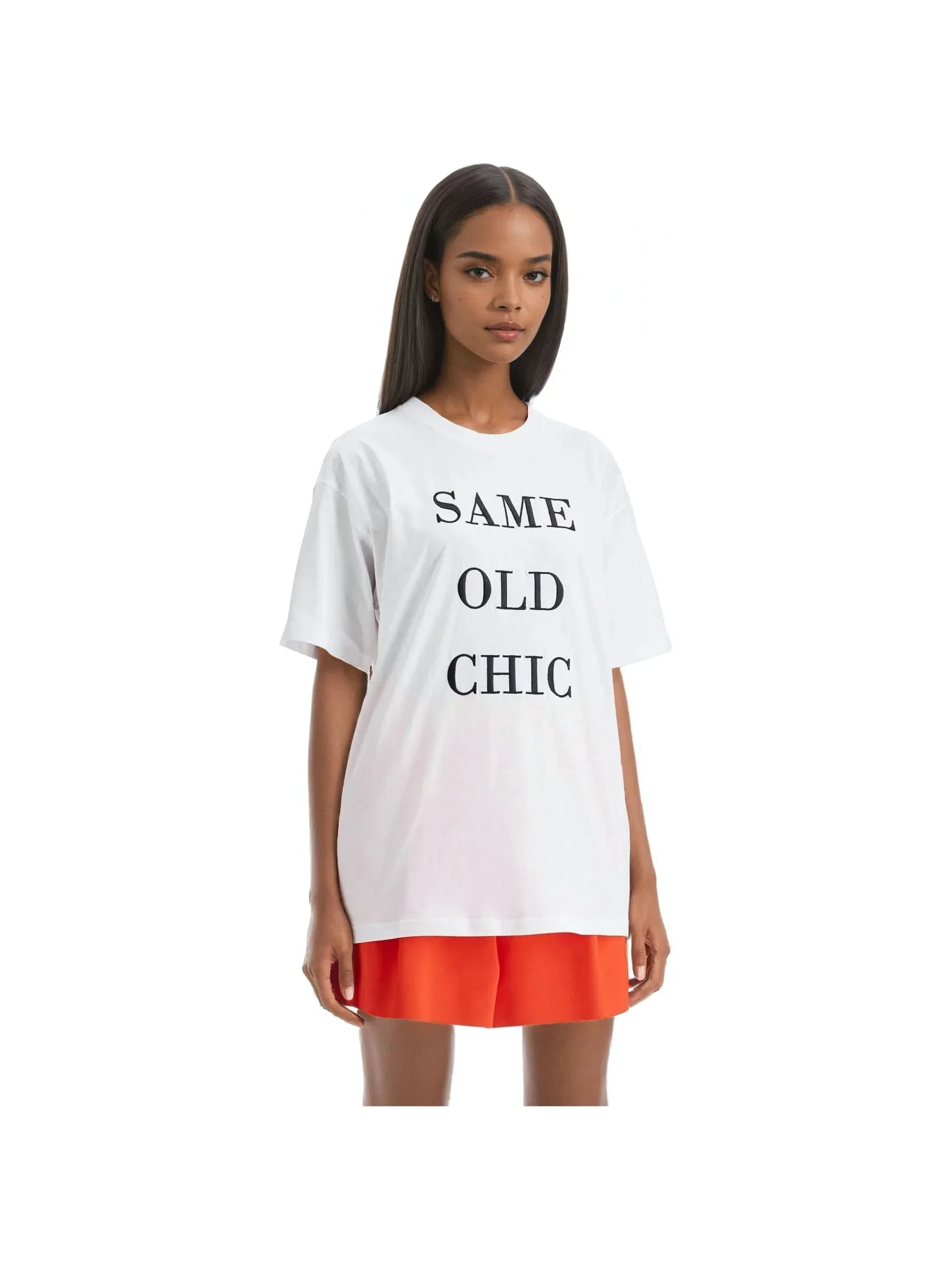 Same Old Chic Text Print Tee