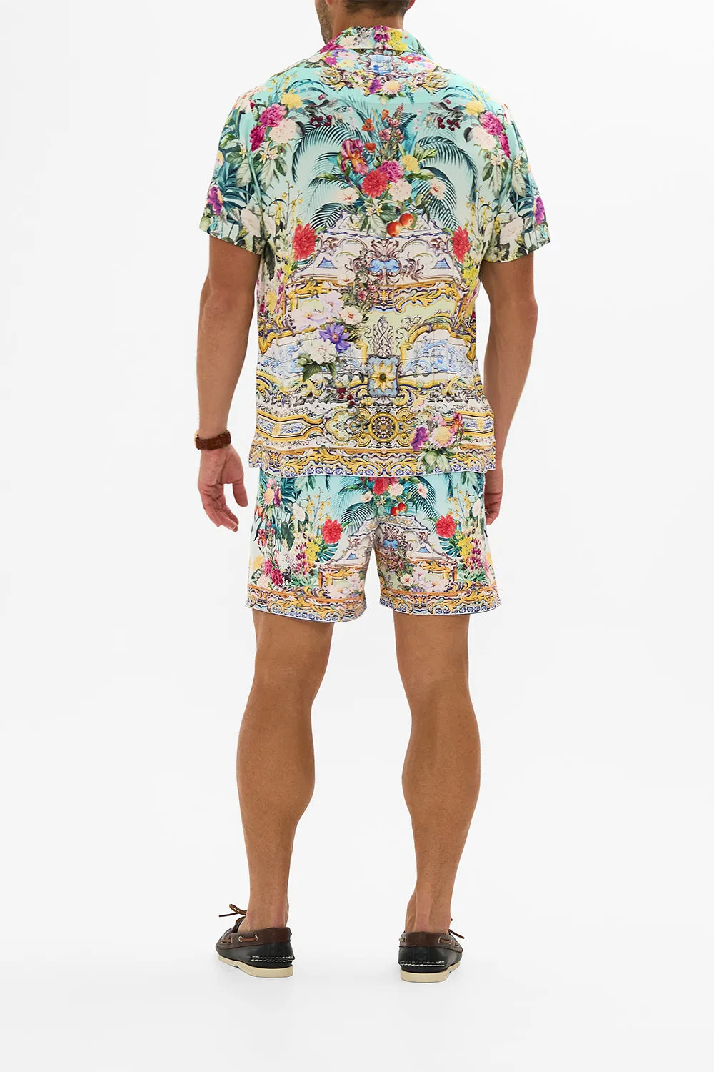 SHORT SLEEVE CAMP COLLARED SHIRT GARDENS OF QUELUZ
