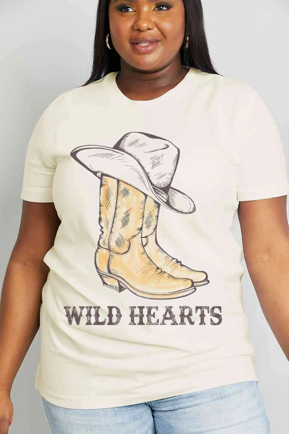 Simply Love WILD HEARTS Graphic Cotton Tee