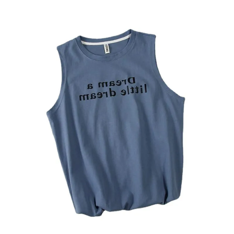 Sleeveless T-Shirt Women Summer Outdoor Korean Student Basketball Loose BF Tops Tank Top