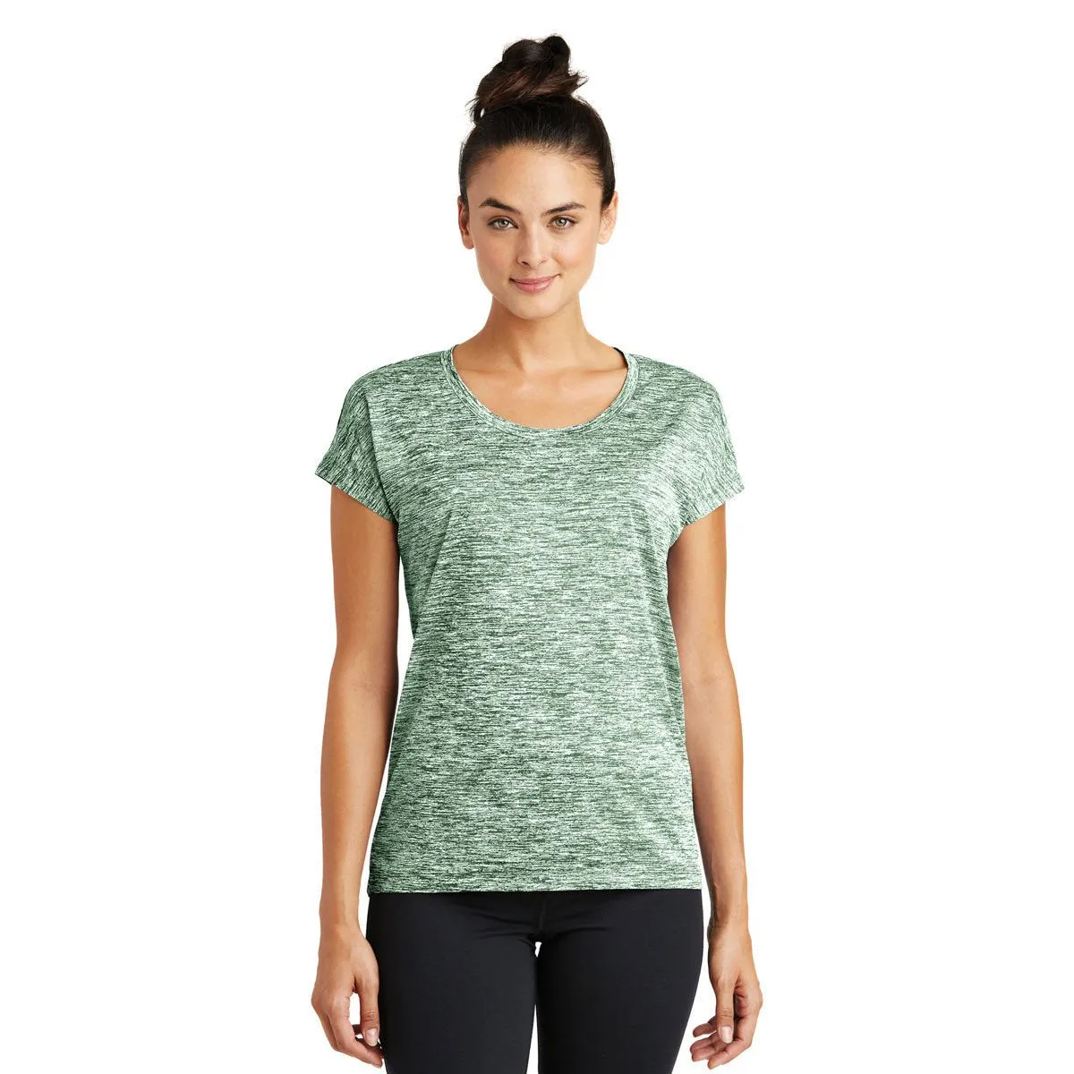 Sport-Tek Women's Forest Green Electric PosiCharge Electric Heather Sporty Tee