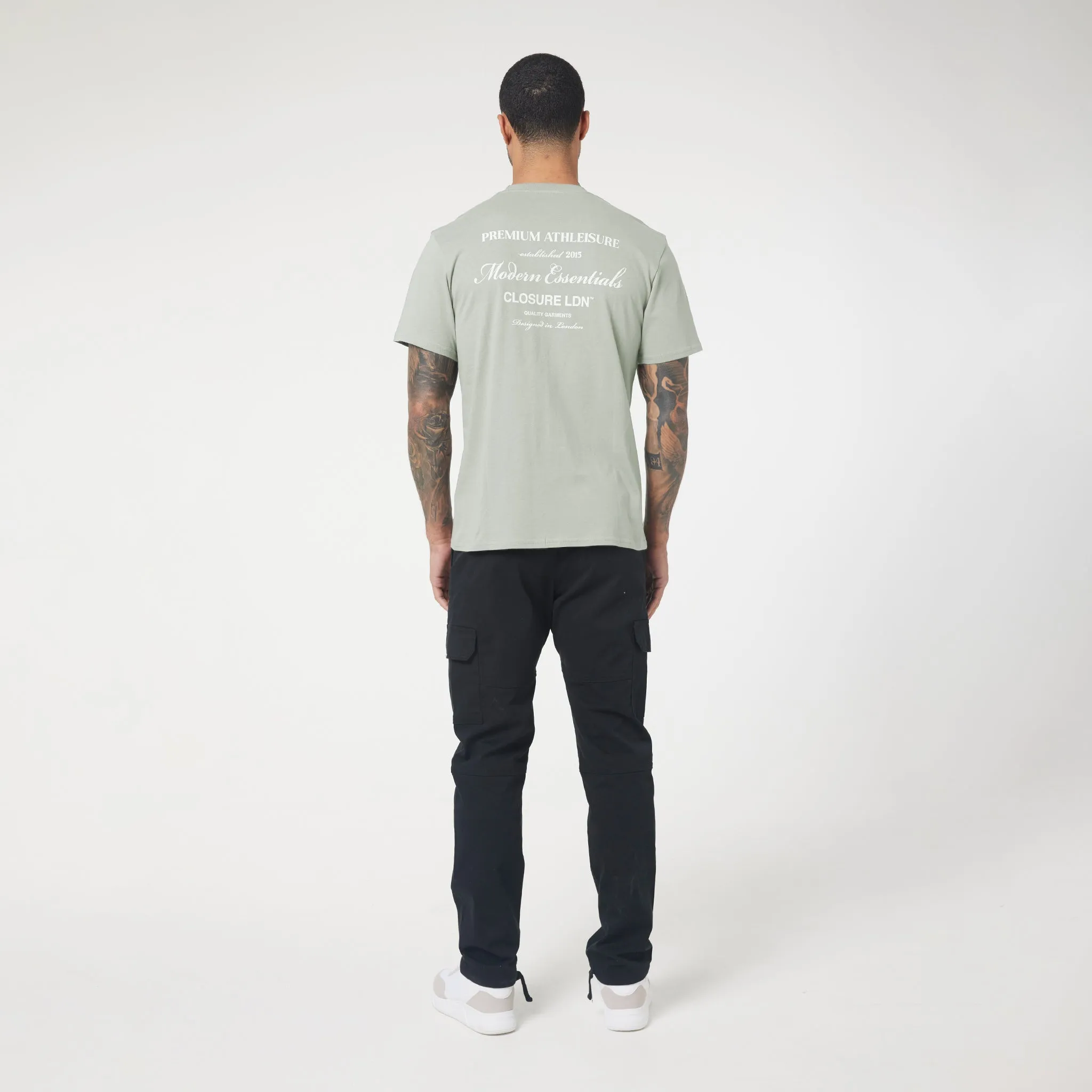 Stacked Script Relaxed Fit T-Shirt | Sage