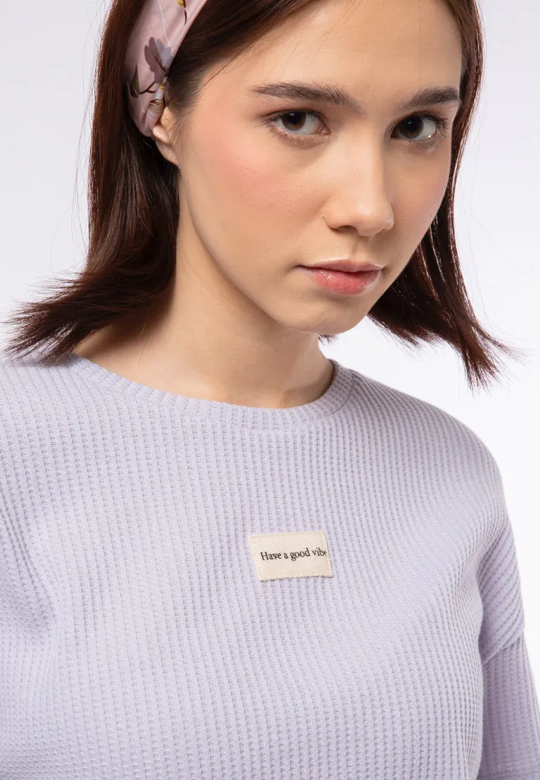 Textured T-shirt with Patches