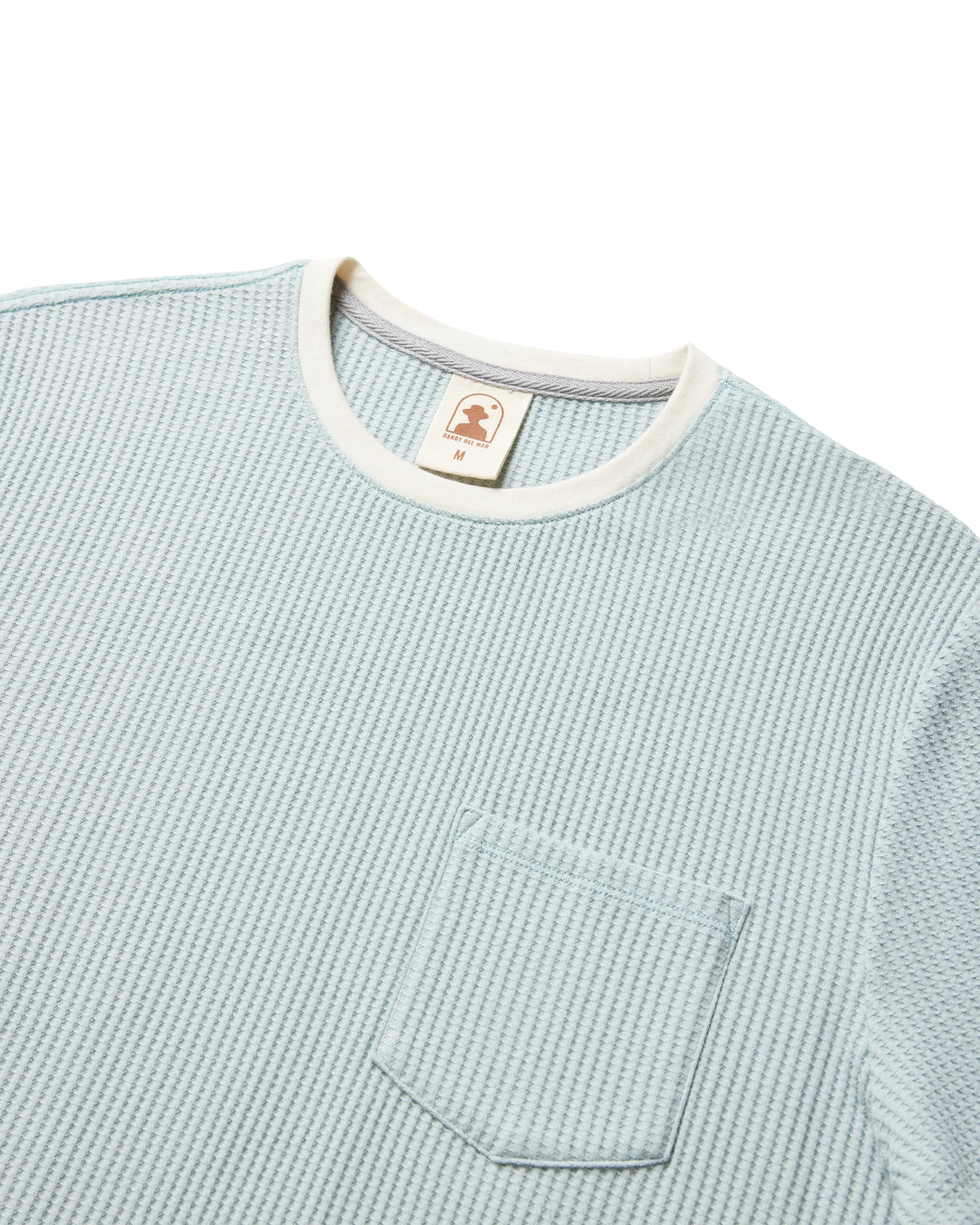 The Cannes Waffle Knit Tee - Gulf Blue