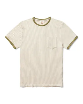 The Cannes Waffle Knit Tee - Vintage Ivory