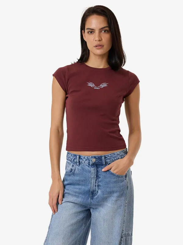 THRILLS Speed Of Fury Club Tee - DARK CHERRY