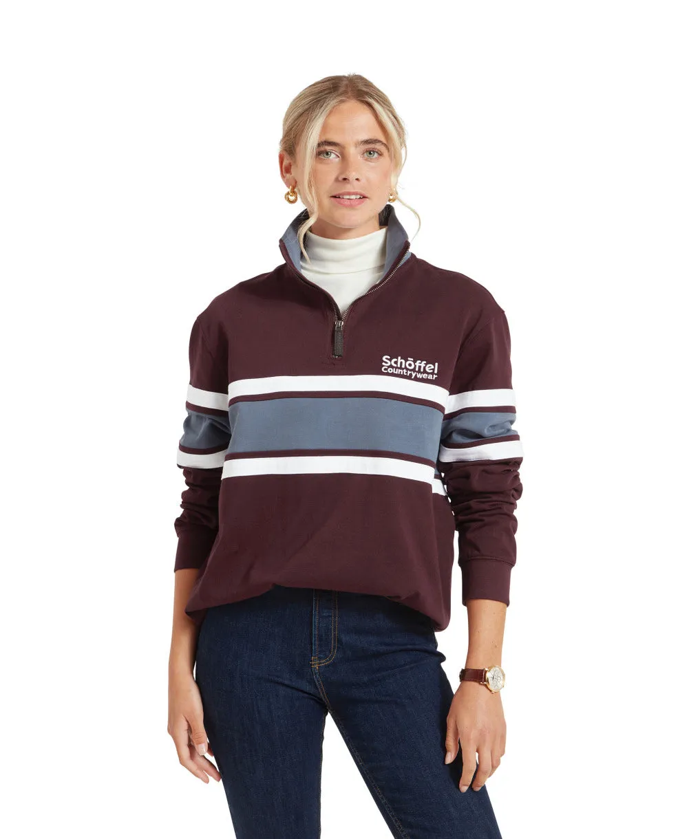 Unisex Exmouth Heritage Quarter Zip Wine