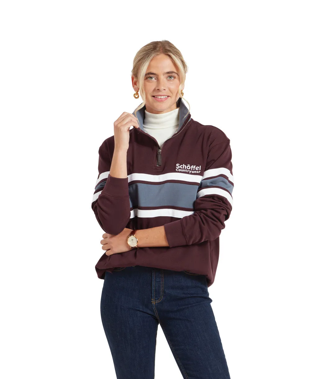 Unisex Exmouth Heritage Quarter Zip Wine