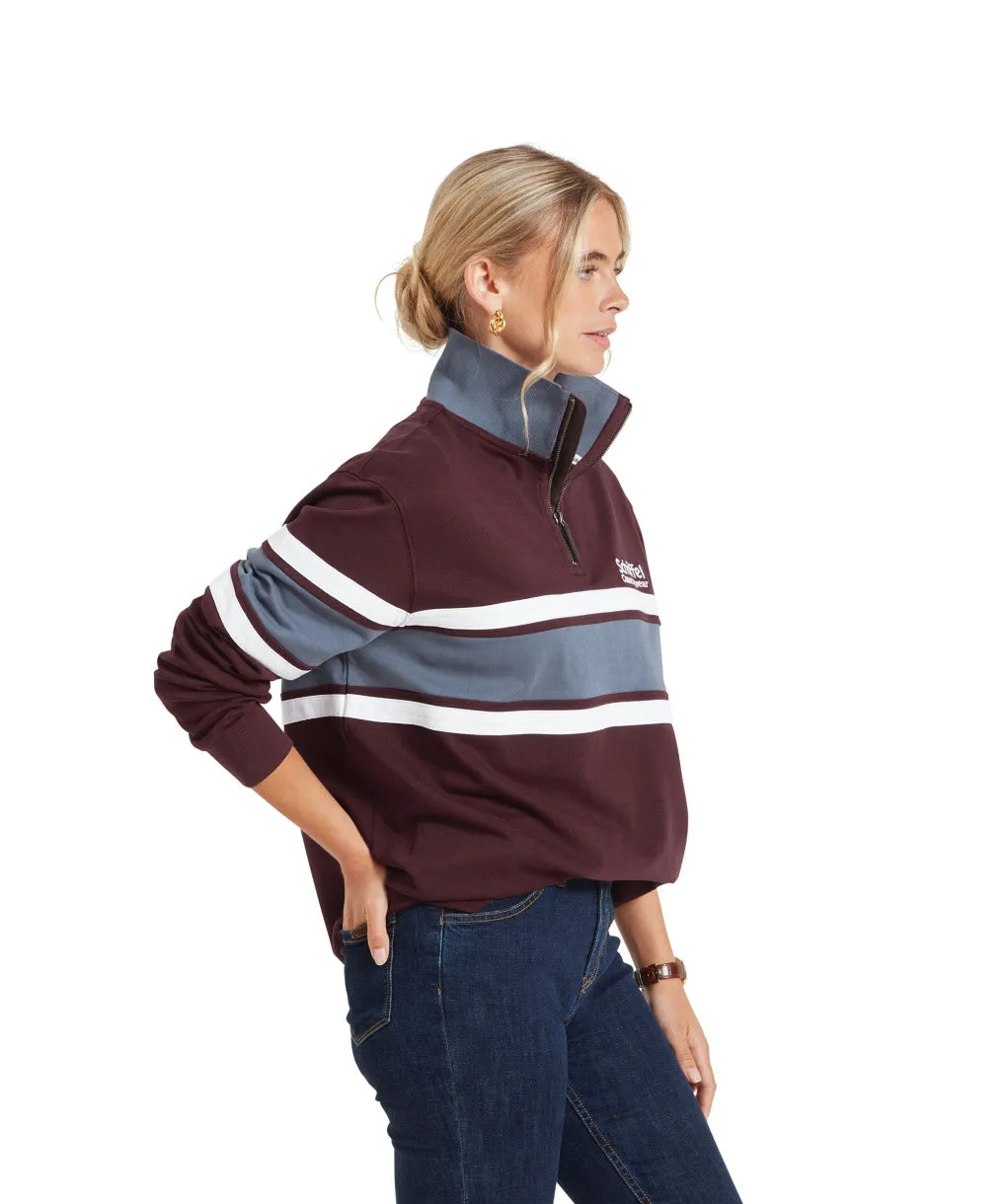 Unisex Exmouth Heritage Quarter Zip Wine