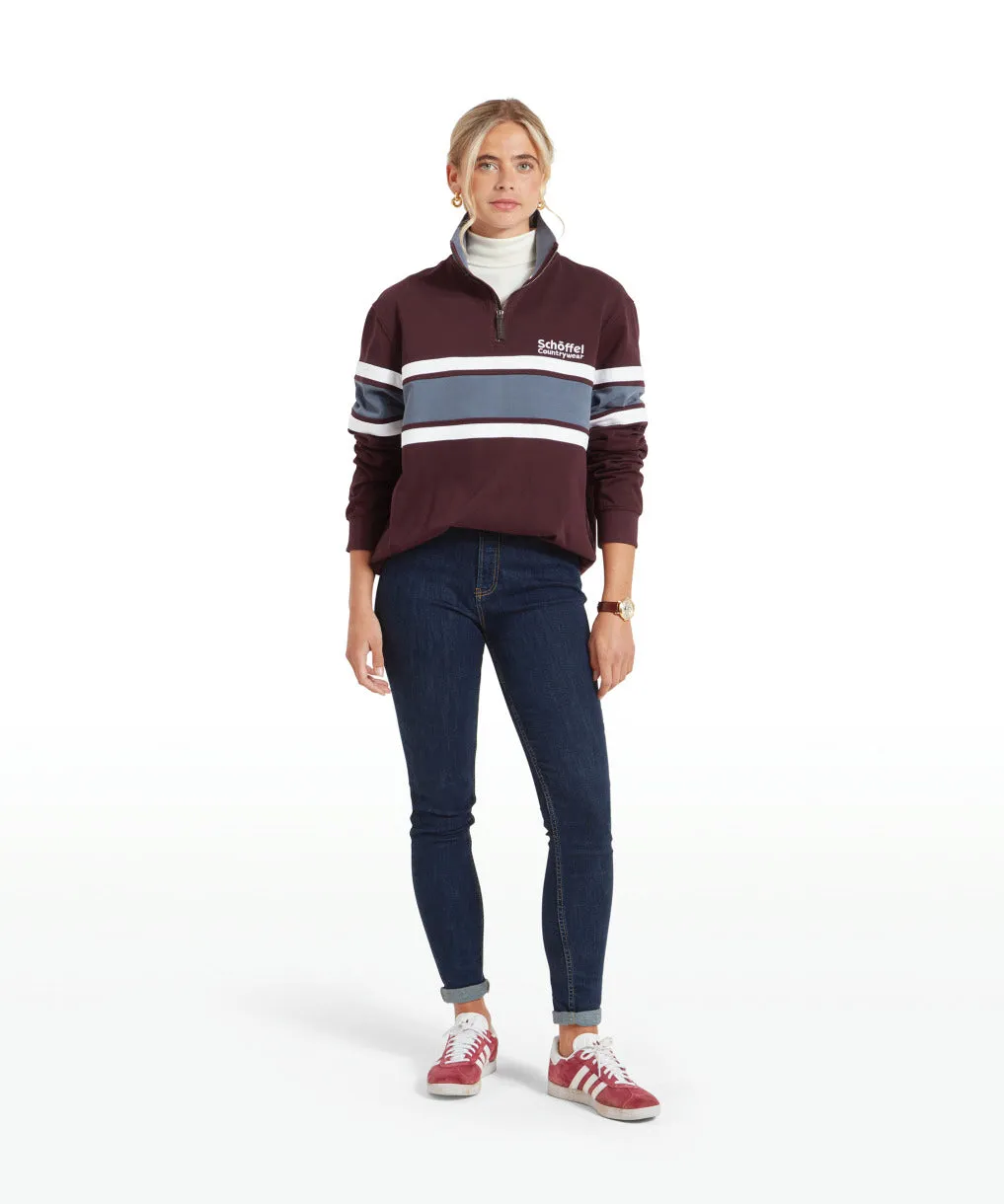 Unisex Exmouth Heritage Quarter Zip Wine
