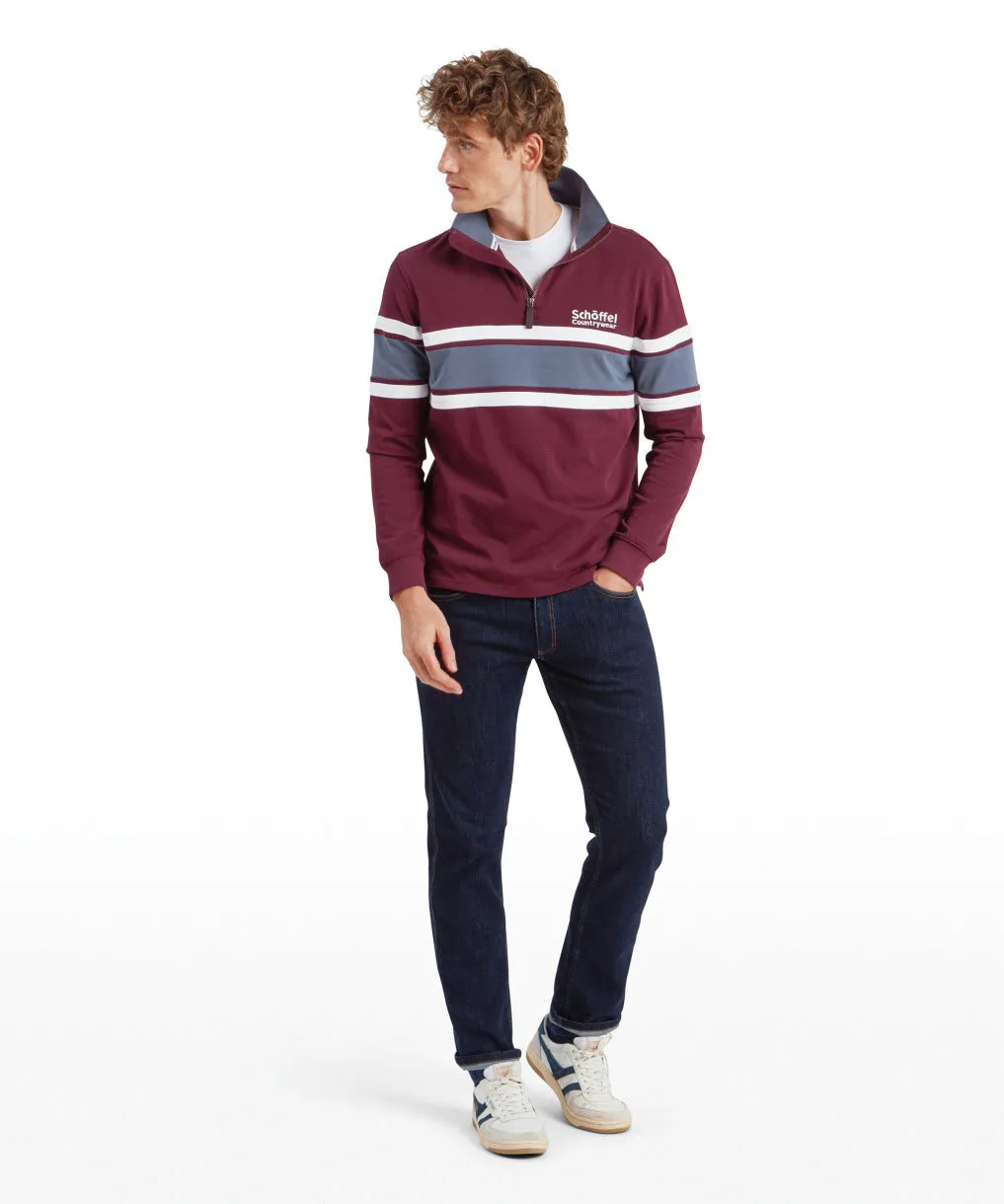 Unisex Exmouth Heritage Quarter Zip Wine