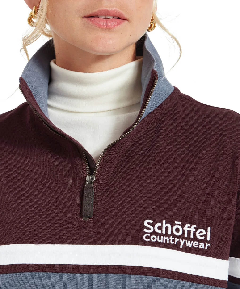 Unisex Exmouth Heritage Quarter Zip Wine