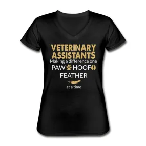 Vet Assistant- Making a Difference  Women's V-Neck T-Shirt