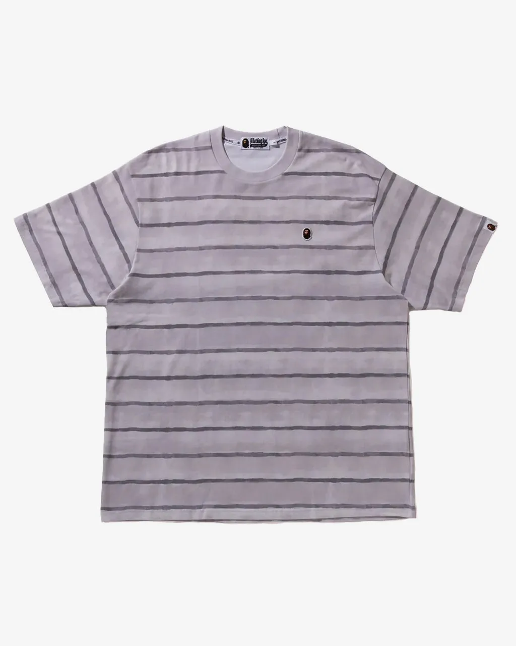 Wave Pattern One Point Relaxed Fit Tee Gray