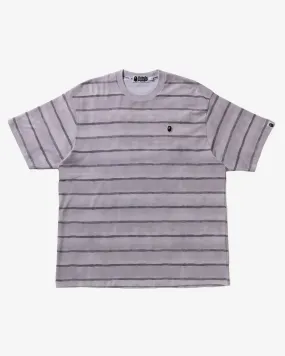 Wave Pattern One Point Relaxed Fit Tee Gray