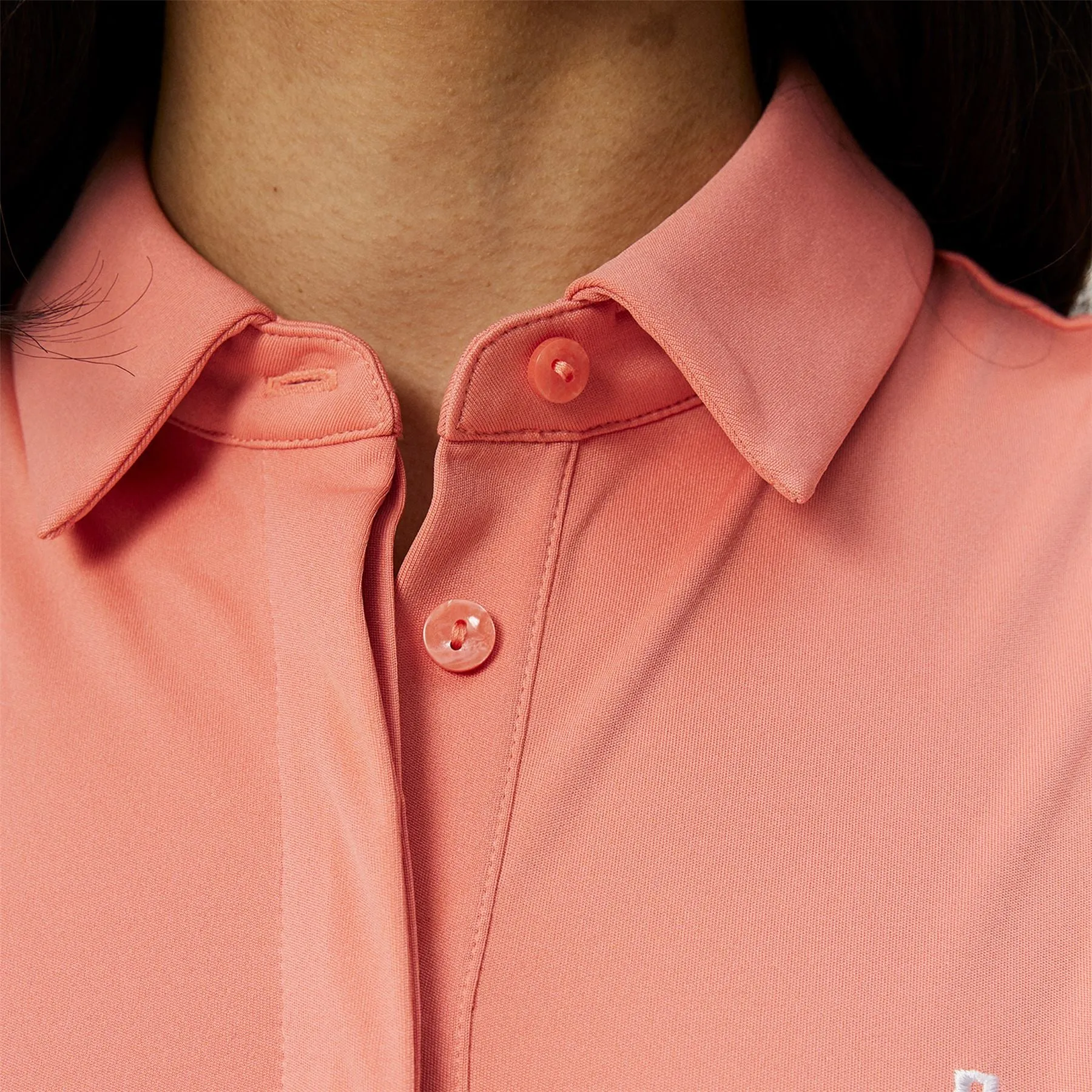 Womens Dena Sleeveless TX Jersey Polo Burnt Coral - SS24