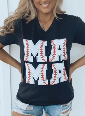Women's T-shirts Letter Baseball T-shirts