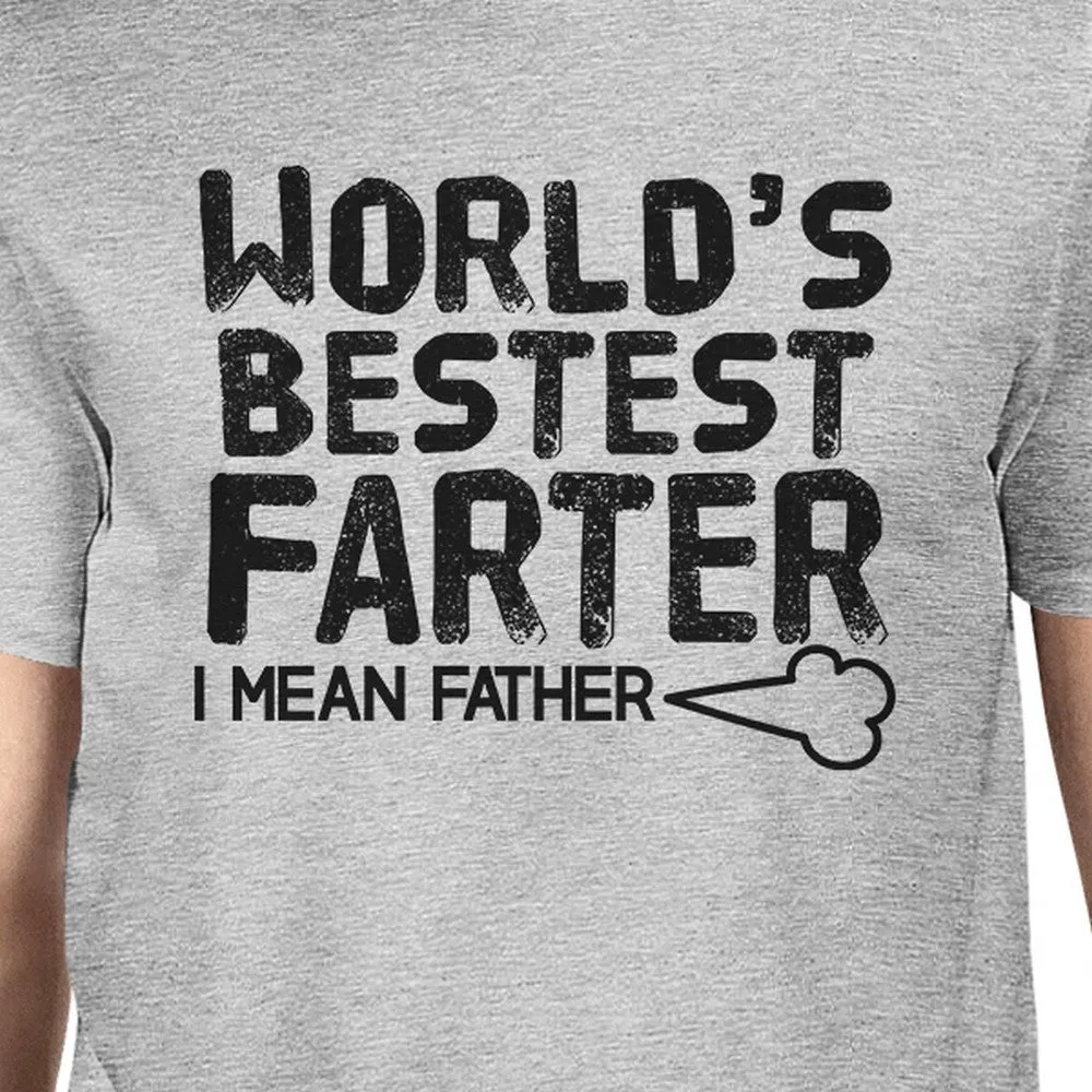 World's Bestest Farter Men's Funny Graphic T Shirt Unique Dad Gifts
