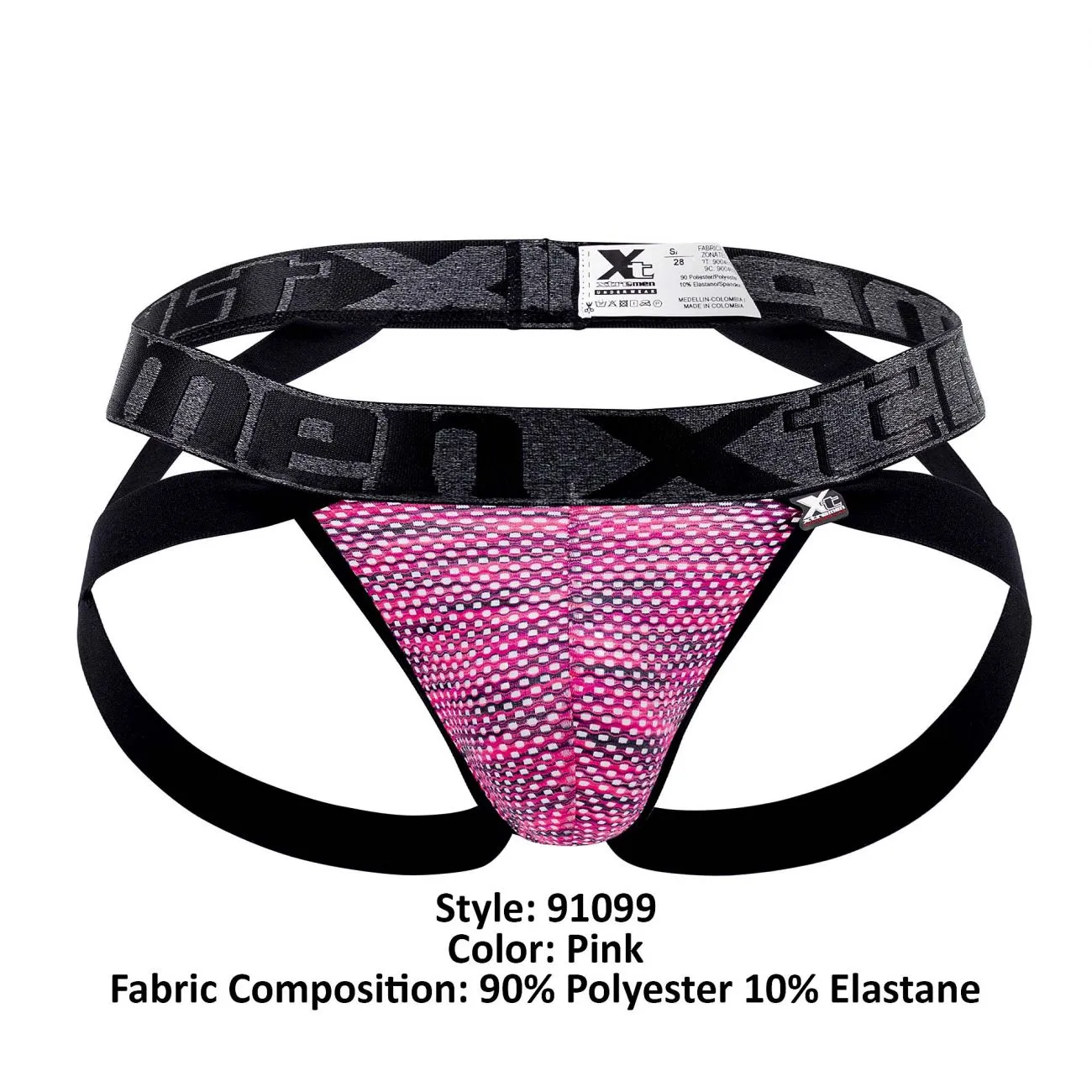 Xtremen 91099 Microfiber Mesh Jockstrap Color Pink